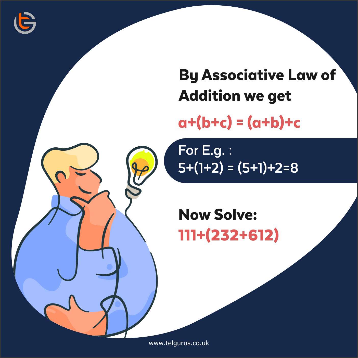 Do you know the associative law of addition....