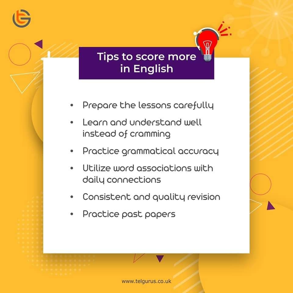 tips for more score in english