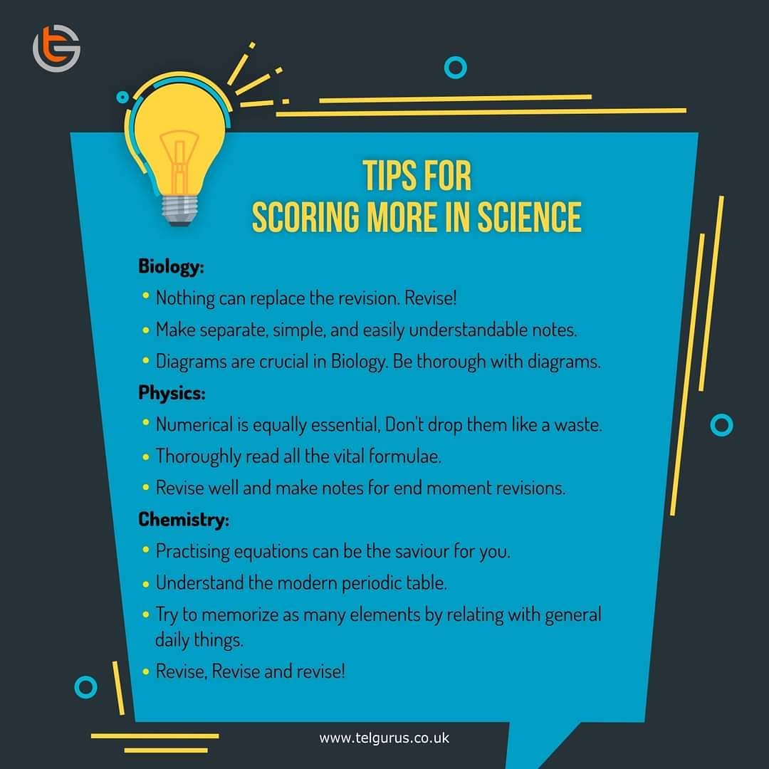 tips for scoring in science