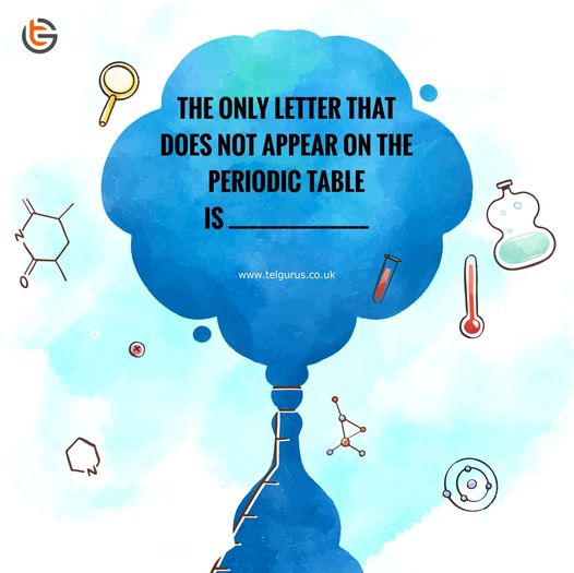 The Only Letter that does not appear on the periodic table