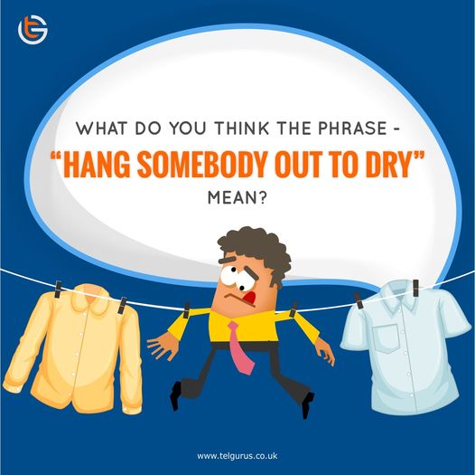 What do you think the phrase hang somebody out to dry mean