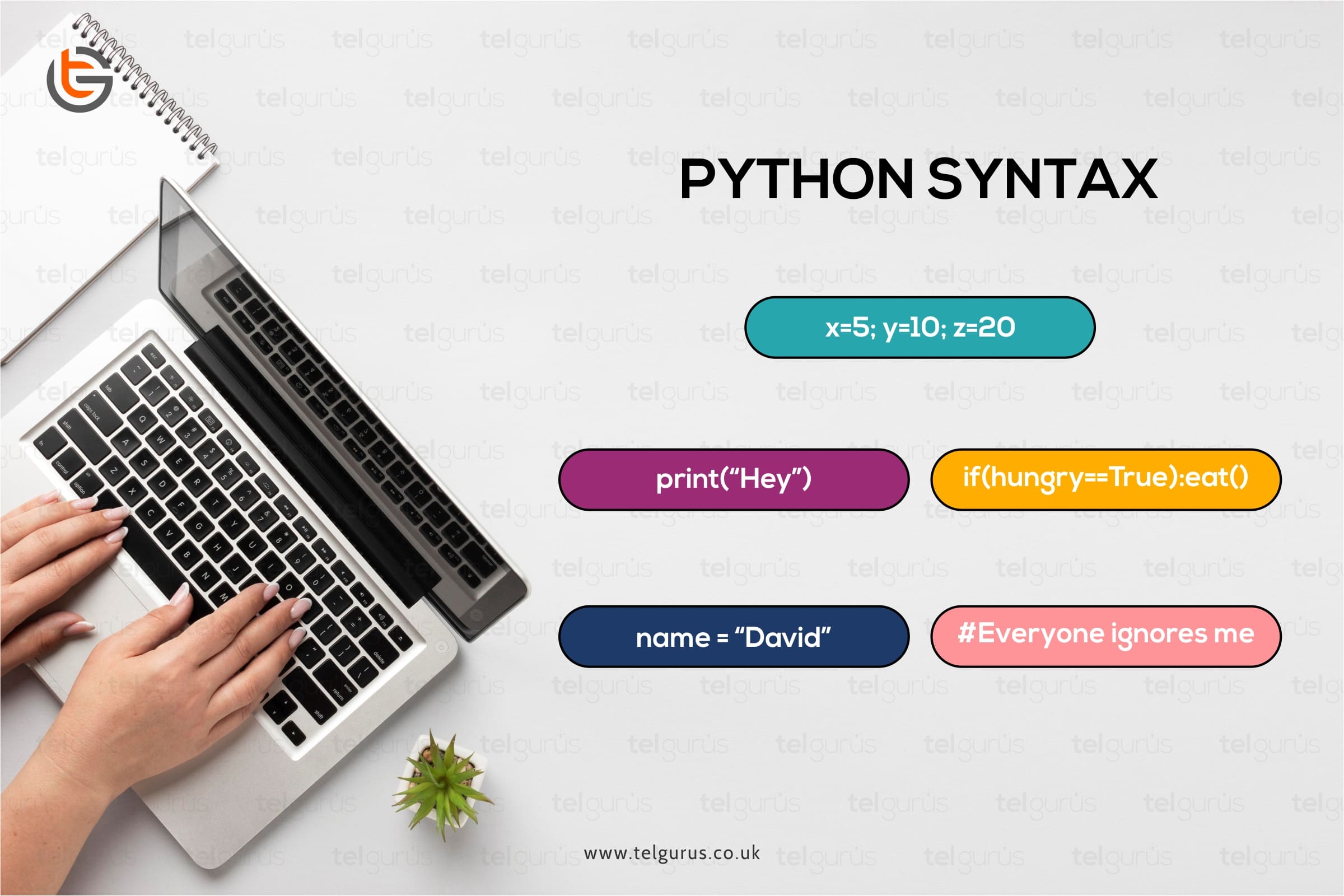Describe the basic syntax of python